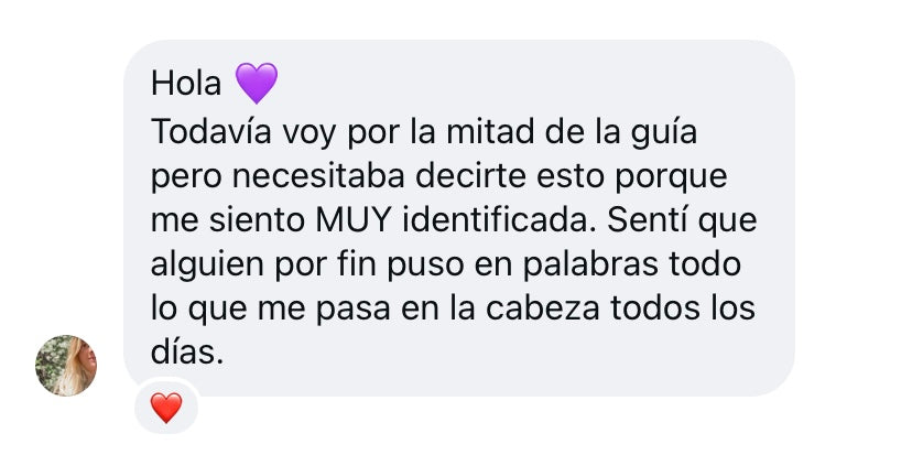 Testimonio real de una clienta